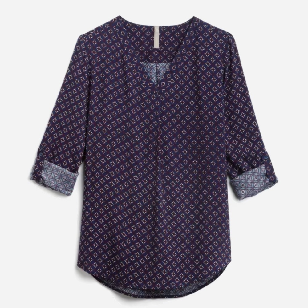 NWOT Brina & Em Lemmy V-Neck Top, Navy, XXL, Stitch Fix